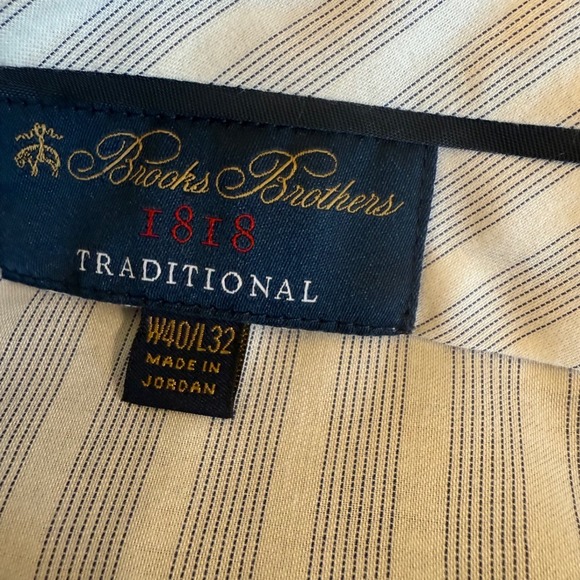 Brooks Brothers 1818 Traditional Men's Dress Pants Navy W40 L32 - small hole - Picture 5 of 8